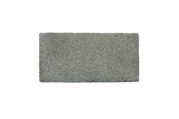 Isolated rectangular concrete blocks cutout on white background. building materials.