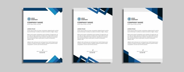 modern corporate letterhead template design