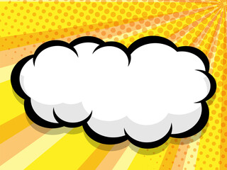 comic book pop art with blank speech bubble for background cover presentation vector illustration