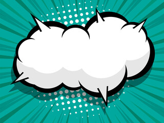 comic book pop art with blank speech bubble for background cover presentation vector illustration