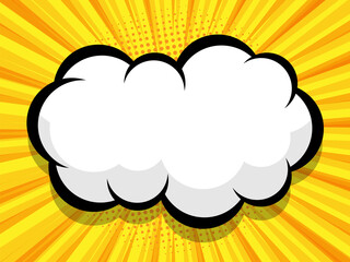comic book pop art with blank speech bubble for background cover presentation vector illustration