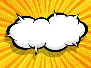 comic book pop art with blank speech bubble for background cover presentation vector illustration