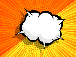 comic book pop art with blank speech bubble for background cover presentation vector illustration