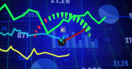 Image of data processing over car panel