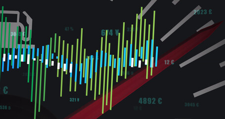 Image of data processing over car panel
