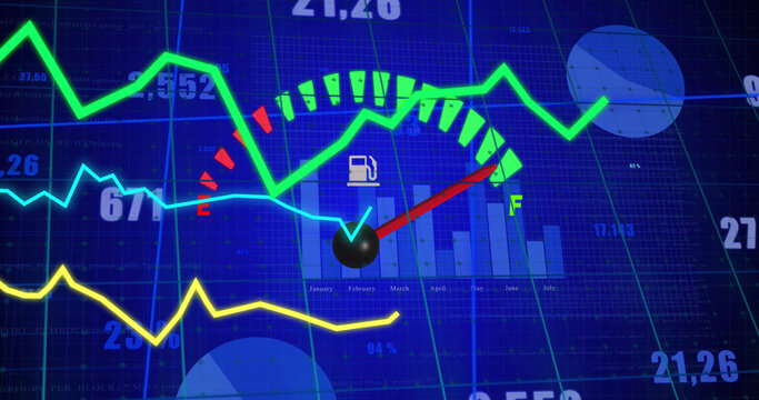 Image of data processing over car panel