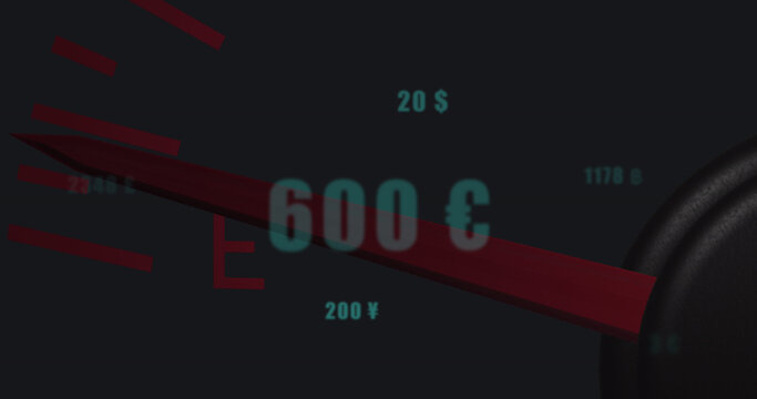 Image of data processing over car panel