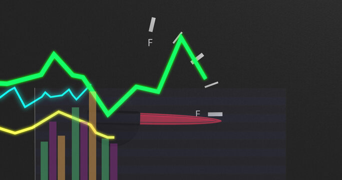 Image of data processing over car panel - Powered by Adobe