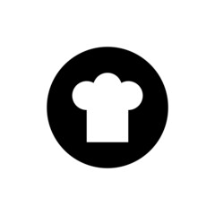 Chief hat icon in black round