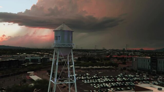 Gilbert Water Tower, Aerial View, Downtown, Arizona, Amazing Landscape