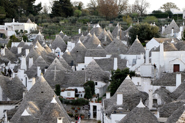 The famous trulli in the Old Town of Alberobello, Puglia, Italy