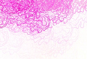 Light Pink, Yellow vector background with spots, lines.