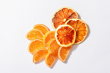Orange marmalade. Jelly candies in the form of slices.