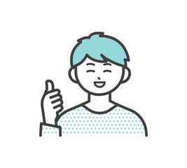 男の子の表情とジェスチャーのイラスト素材