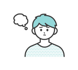 男の子の表情とジェスチャーのイラスト素材