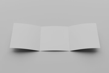 Square trifold brochure mockup