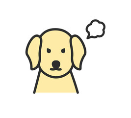 犬の表情イラスト素材