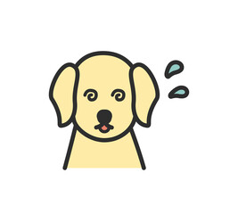 犬の表情イラスト素材
