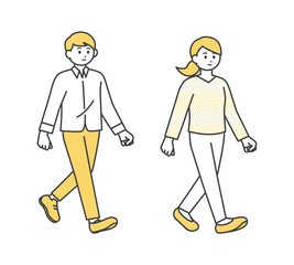 若い夫婦のイラスト素材