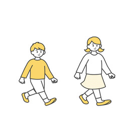 こどものポジティブなイメージイラスト素材