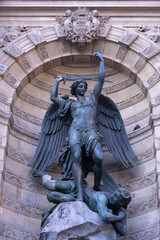 The Statue of Saint Michael in Paris