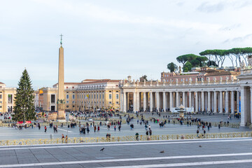 Saint Peter's Square by Christmas, Vatican, Italy