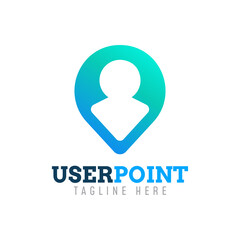 User GPS point logo. Icon. Web. Vector Design. Pin. Symbol. Location.