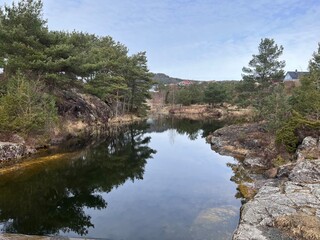 Fototapeta na wymiar Knarvik Alver Recreation Area Norway