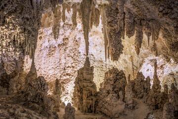 Carlsbad Cavern National Park, New Mexico, USA inside of the Big Room
