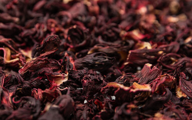 Hibiscus tea background.Useful tea.Drink for blood vessels and pressure.Detox