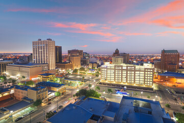 El Paso, Texas, USA Downtown at Dusk