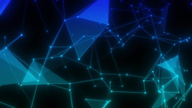 Abstract cyber network, modern digital connection background. Lines moving slow at screen