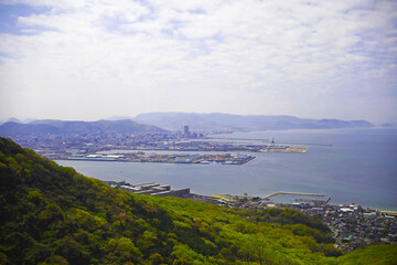 The state of the city of Takamatsu City, Kagawa Prefecture as seen from Yashima