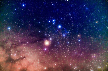 Antares starry sky