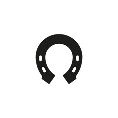 Horseshoe icon. Simple flat vector illustration on a white background