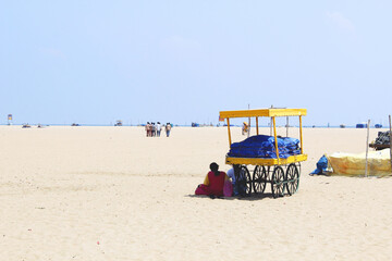 View of Marina Beach Chennai, India - obrazy, fototapety, plakaty