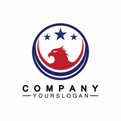 Eagle icon logo design vector template