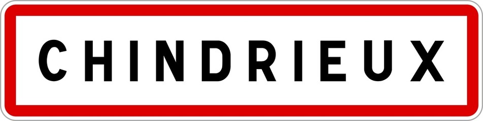 Panneau entrée ville agglomération Chindrieux / Town entrance sign Chindrieux