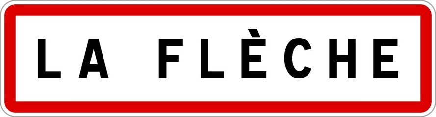 Panneau entrée ville agglomération La Flèche / Town entrance sign La Flèche