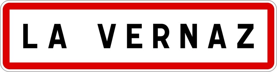 Panneau entrée ville agglomération La Vernaz / Town entrance sign La Vernaz