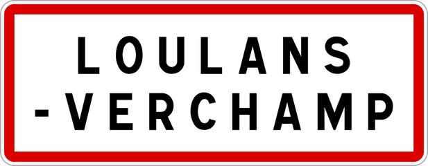 Panneau entrée ville agglomération Loulans-Verchamp / Town entrance sign Loulans-Verchamp