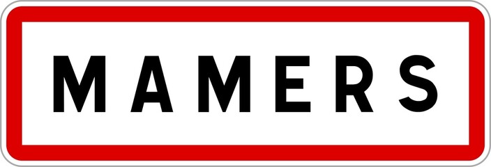 Panneau entrée ville agglomération Mamers / Town entrance sign Mamers