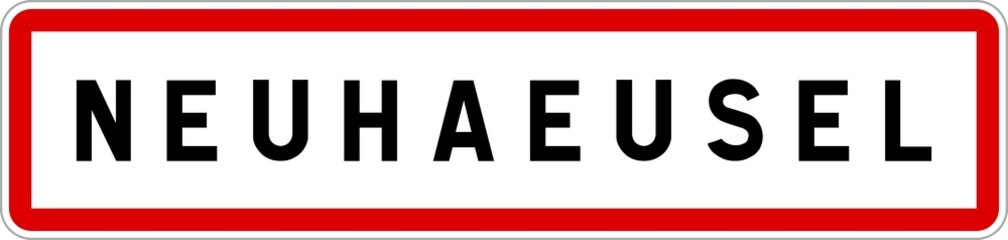 Panneau entrée ville agglomération Neuhaeusel / Town entrance sign Neuhaeusel