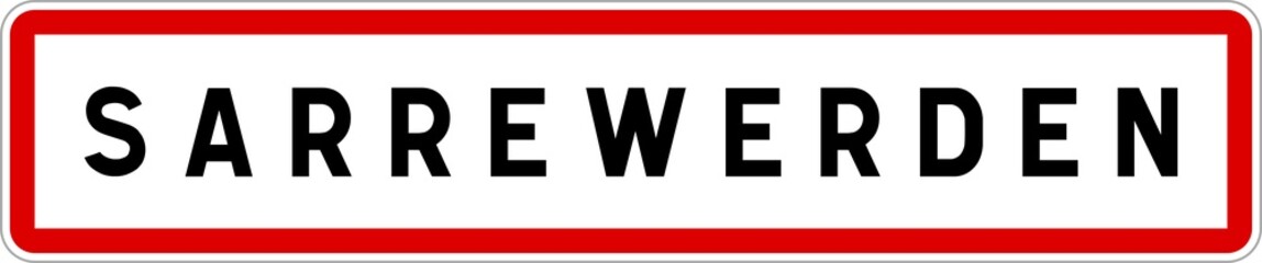 Panneau entr&eacute;e ville agglom&eacute;ration Sarrewerden / Town entrance sign Sarrewerden