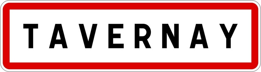 Panneau entrée ville agglomération Tavernay / Town entrance sign Tavernay