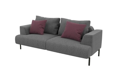 Fototapeta na wymiar Modern sofa on white background. 3d render.