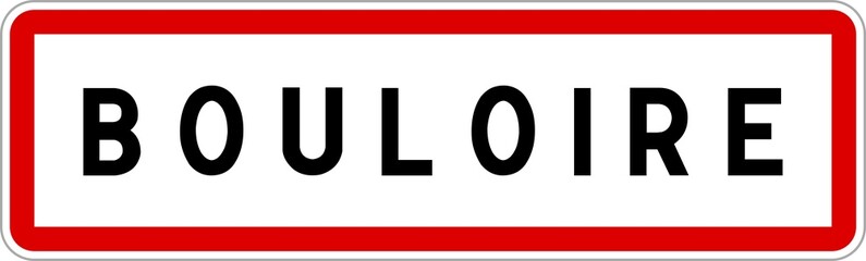Panneau entrée ville agglomération Bouloire / Town entrance sign Bouloire