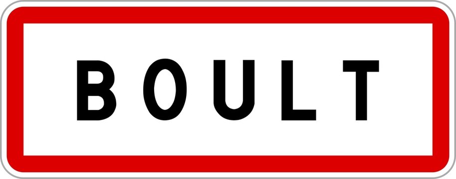 Panneau entr&eacute;e ville agglom&eacute;ration Boult / Town entrance sign Boult