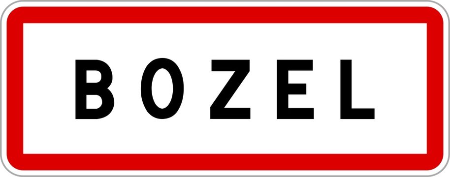 Panneau entr&eacute;e ville agglom&eacute;ration Bozel / Town entrance sign Bozel