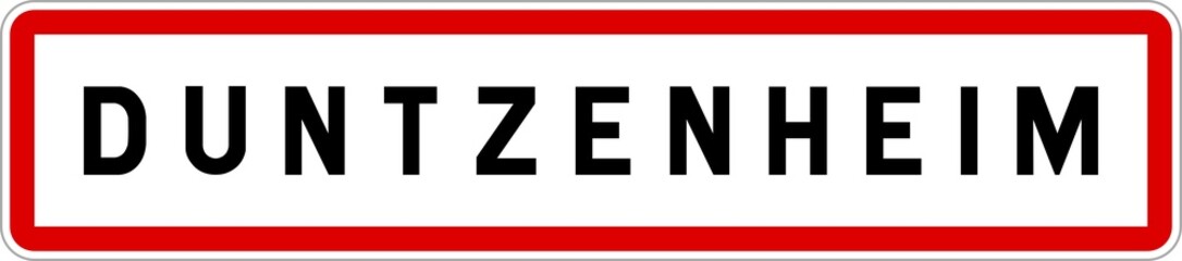 Panneau entrée ville agglomération Duntzenheim / Town entrance sign Duntzenheim